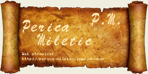 Perica Miletić vizit kartica
